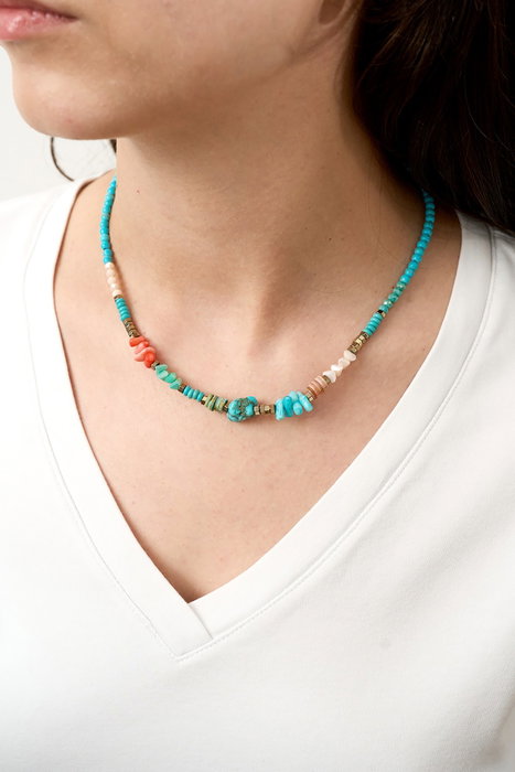 Heliophilia Silver Collar Multicolor de Cuerpo Metálico con Acabado Lacado Heliophilia Silver Collar Multicolor de Cuerpo Metálico con Acabado Lacado